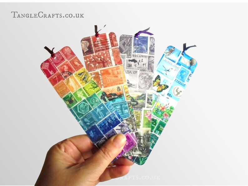 Heather Hills Bookmark - Postage Stamp Print on Metal | Quirky Abstract ...