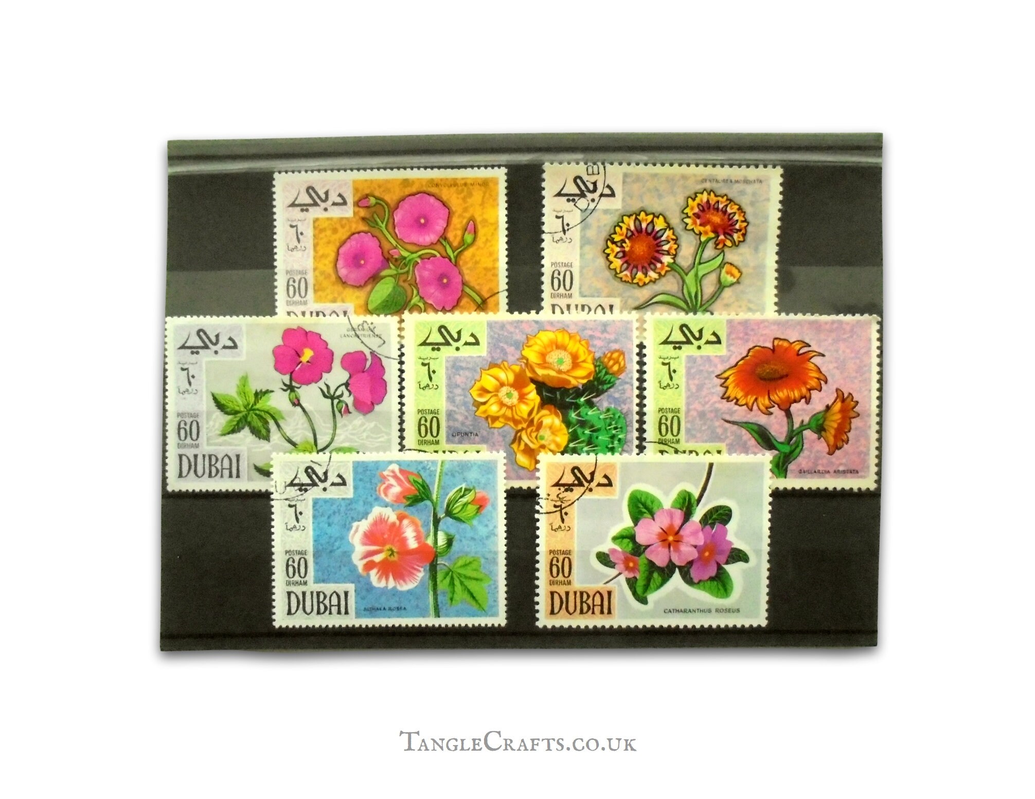 Czechoslovakia Flowers Postage Stamp Set // 1990 Used Cancelled Postal Stamps // Snapdragon // Zinnia // Tiger Flower // Colourful Ephemera