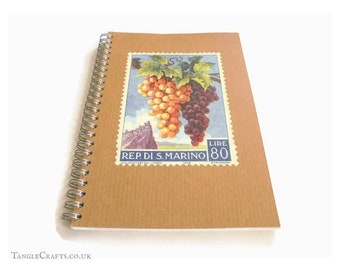 A5 spiral Bound Wine Journal, with gift box & fountain pen