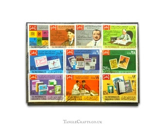 International Philately Postage Stamps, Yemen 1968 | Full used set, hobby collecting for collector | topical postal stamps for collage craft