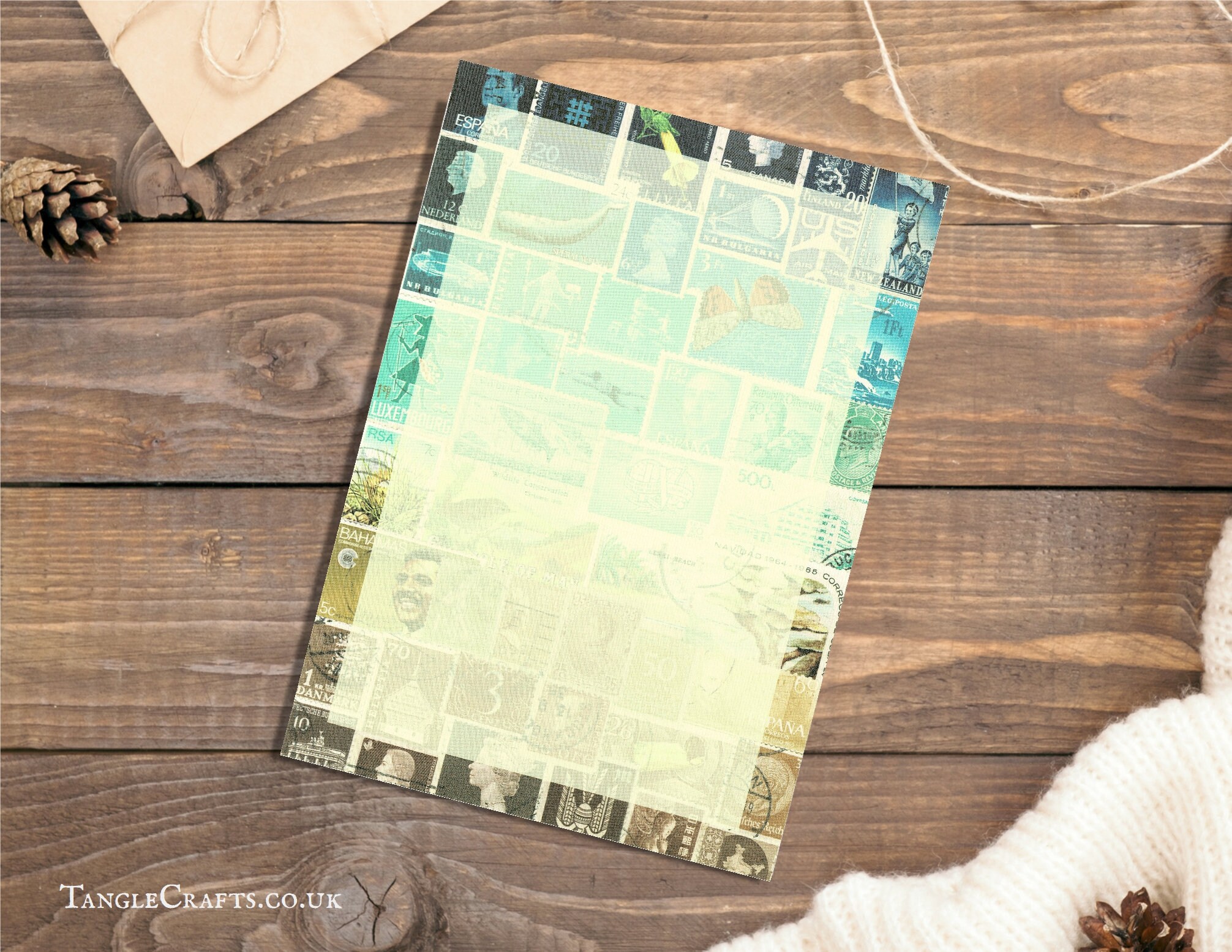 Brown paper writing set image