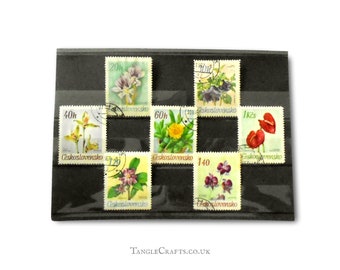 Botanical Garden Flowers - Full set used 1967 Czechoslovakia postage stamps