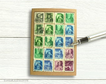 Hungary Travel Notebook - vintage 1940s postage stamp cover