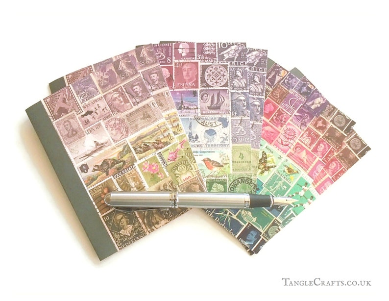 Purple sky notecards mixed set abstract landscape any occasion note cards postage stamp art print A6 blank inside card set
