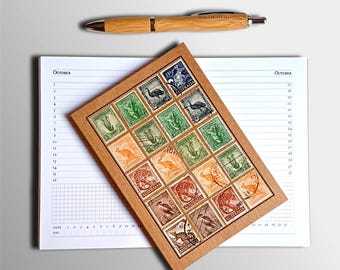 Australia Wildlife Diary, undated with optional 2026 label set