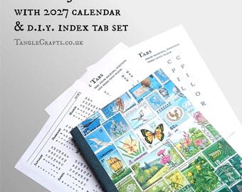 Small Undated Landscape Journal with 2027 label & index tab set