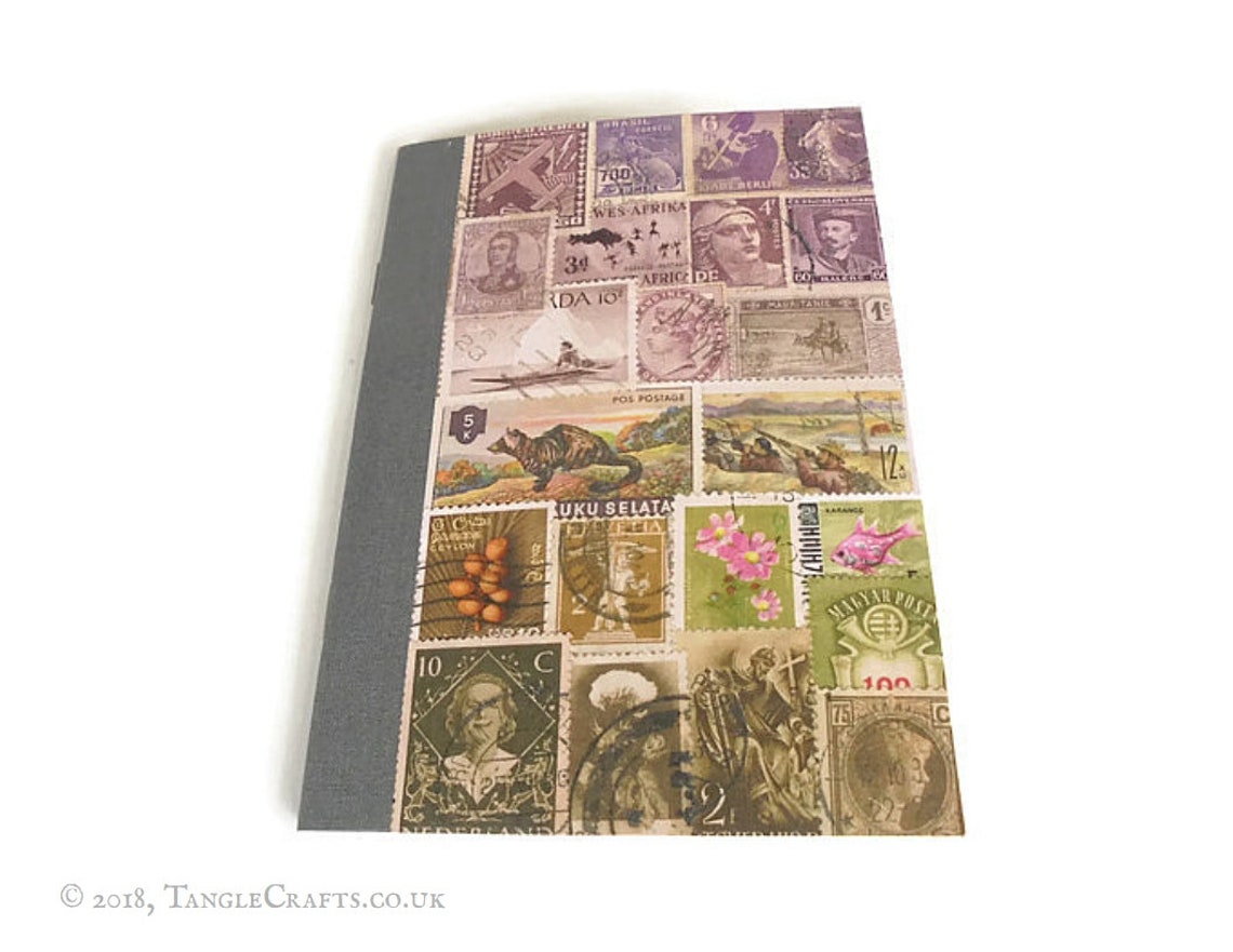 Pocket Address Book Postage Stamp Print AZ Index Book Etsy UK