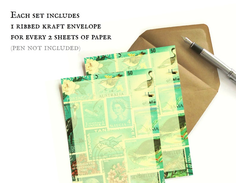 Boxed Stationery Set Colourful Letter Writing Paper Etsy