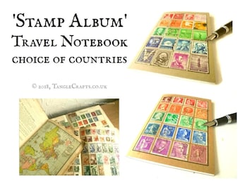 Stamp Album Travel Notebook (A6) - choice of countries