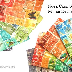Gemischtes Briefkarten-Set, Briefmarken Kollektion | Grußkarten für jeden Anlass, innen blanko | frei Haus Briefmarken Kunst Brieffreund Brieffreundschaft