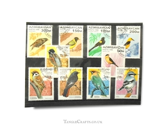 Garden Birds on Postage Stamps - part sets from Azerbaijan & Cambodia