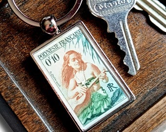 Vintage Stamp Keychains