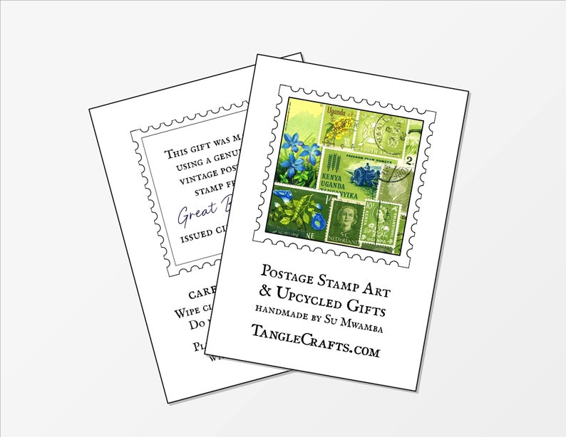 Flowers & Medicinal Plants Keyring choice of vintage botanical designs Floral postage stamp keychain campanula cornflower gentian iris image 10