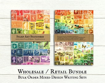 Landscape Stamp Art Letter Writing Set x 16 - Wholesale Bundle