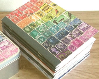 Mixed Set of 12 Notebooks - Monthly Postage Stamp Journal Set