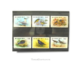 Birds on postage stamps, full set - Barbuda, 1976