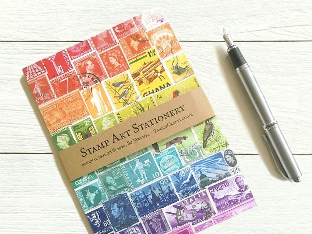 Rainbow Letter Writing Set Inc Storage Wallet or Gift Box A5 Writing