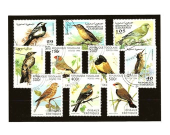 Garden Bird Stamps - part sets, Togo 1996, Sahrawi Republic 1997