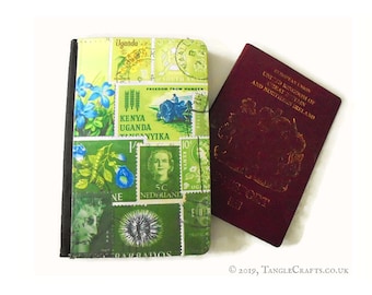 Spring Greens Passport Cover with optional matching travel tin