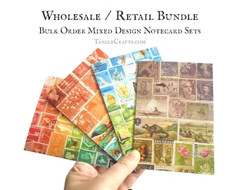 Wholesale Bundle, Landscape Collection - Mixed Set of Stamp Art Note Cards