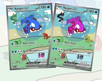 Customized Bubble Kyogre cards! Made to measure
