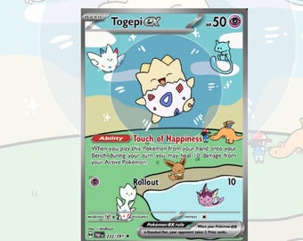 Customized Bubble Togepi card! Made to measure