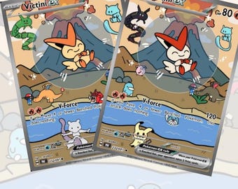 Custom Bubble Victini cards! Custom made