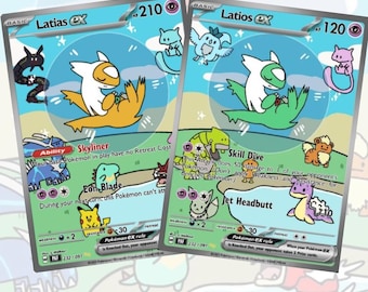 Custom Bubble Latias & Latios cards! Custom made