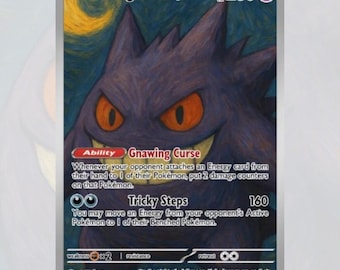 Custom Gengar van Gogh card! Custom made