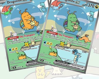 Aangepaste Bubbel Dragonite kaarten! Op maat gemaakt