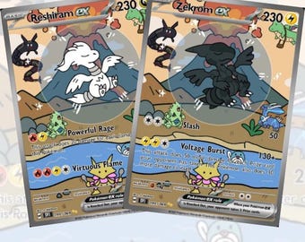 Carte Bubble Reshiram e Zekrom personalizzate! Realizzate su misura