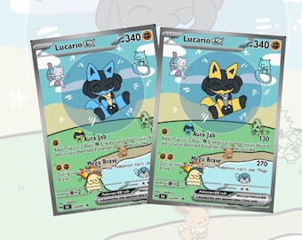 Customized Bubble Lucario cards! Made to measure