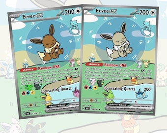 Customized Bubble Eevee cards! Made to measure