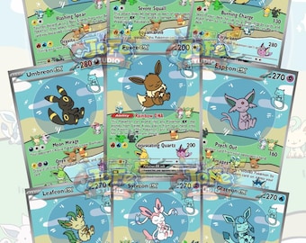 Customized Bubble Eeveelution cards! Made to measure