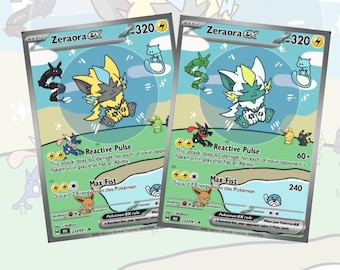 Customized Bubble Zeraora cards! Made to measure