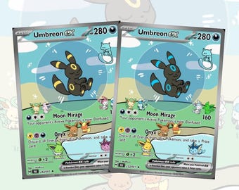 Customized Bubble Umbreon cards! Made to measure
