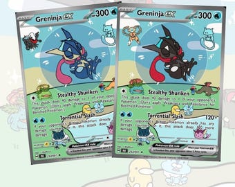 Custom Bubble Greninja cards! Made to measure
