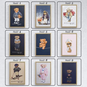 Polo Bär Canvas Art - Klassisch und schicke Wanddekoration