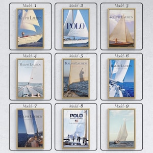 Iconic Magazine Poster RL Luxury Sailing Yacht Canvas Art