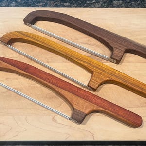 Bread knife, Bread Bow knife, FREE SHIPPING, Stainless steel blade, wood knife, wooden knife, kitchen knife