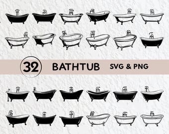 10 Floral Bathtubs Svg High Quality SVG Bundle Bathtub Dxf Bathtub Png ...