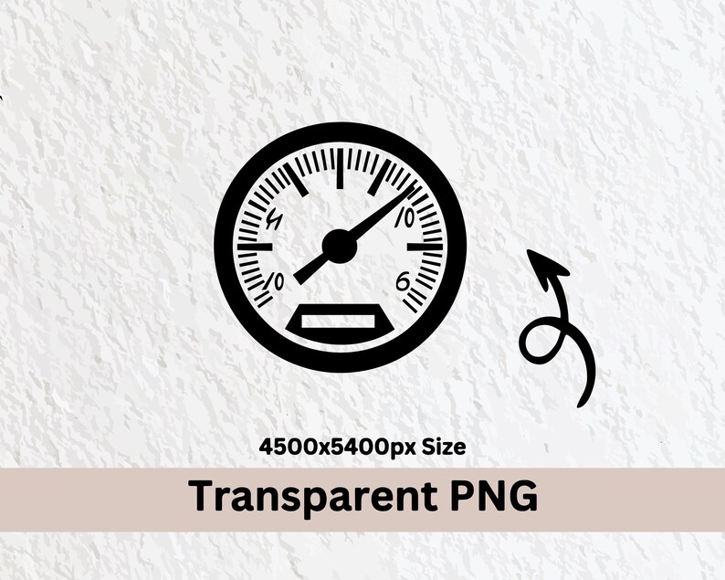 Speedometer SVG PNG Silhouette, Car Gauge Clipart for Cricut Automotive ...