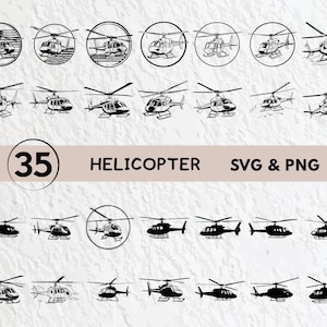 Helicopter Svg Bundle, Helicopter Silhouette, Helicopter Clipart Png, Helicopter Vector, Helicopter Logo, Helicopter Icon Cricut Cut Files