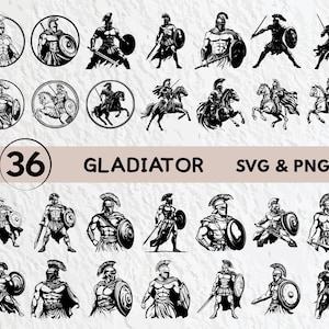 Gladiator Svg Bundle, Gladiator Silhouette, Gladiator Clipart Png, Gladiator Vector, Gladiator Logo, Gladiator Icon, Gladiator Cricut Files