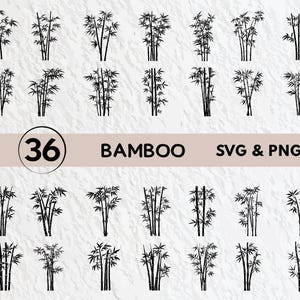 Bamboo Silhouette SVG Bundle: Clipart, Logo, Icon (Digital Download)