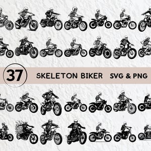 Lot motard squelette SVG : dessins clipart vectoriels (PNG, SVG)