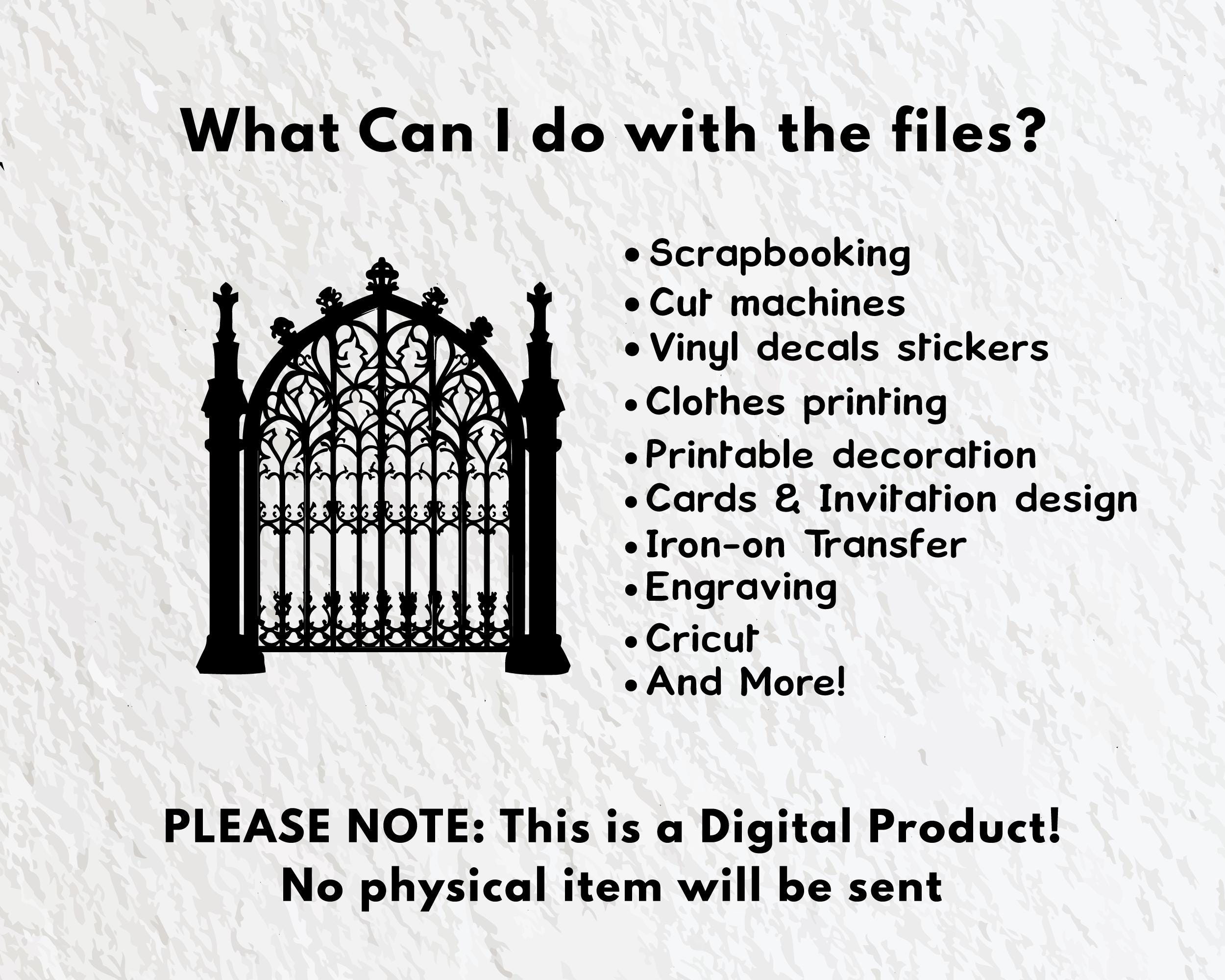 Gothic Gate Svg Bundle, Gothic Gate Silhouette, Gothic Gate Clipart Png ...