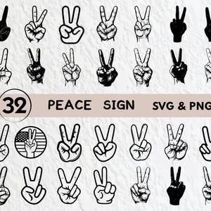 Peace Sign SVG Bundle: Vector Cut Files for Cricut