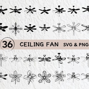 Ceiling Fan Svg Bundle, Ceiling Fan Silhouette, Ceiling Fan Clipart Png, Ceiling Fan Outline Svg, Ceiling Fan Vector Logo Icon Set Cut Files