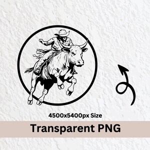 Bull Riding SVG Bundle: Silhouette Clipart, Vector Art (digital ...